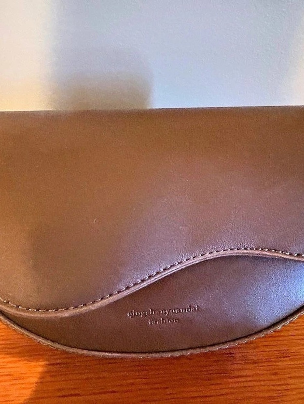 Brown Leather-Look Crossbody Like New